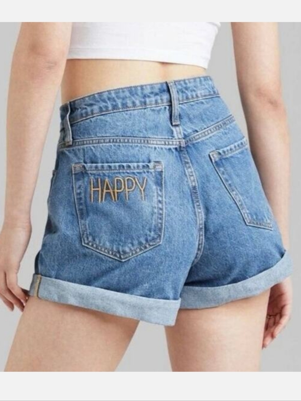 Wild fable Happy blue denim highest rise mom shorts - Picture 2 of 11